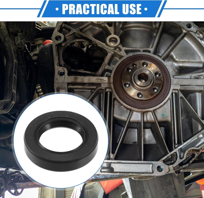 VekAuto 2 Pcs Engine Camshaft Seals Compatible for Honda CR-V 1997-2001, Durable Rubber Black Oil Seal - Image 2